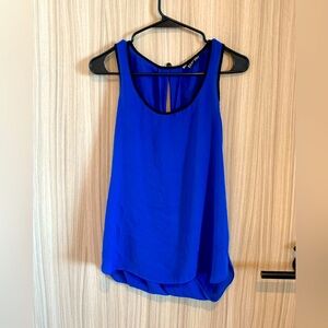 Express blue tank blouse (open back) sz. S